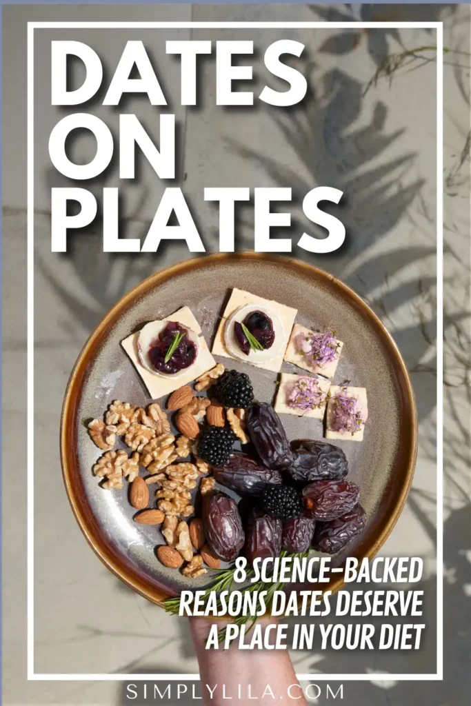 Dates served alongside nuts and simple accompaniments as part of a whole-food plate.