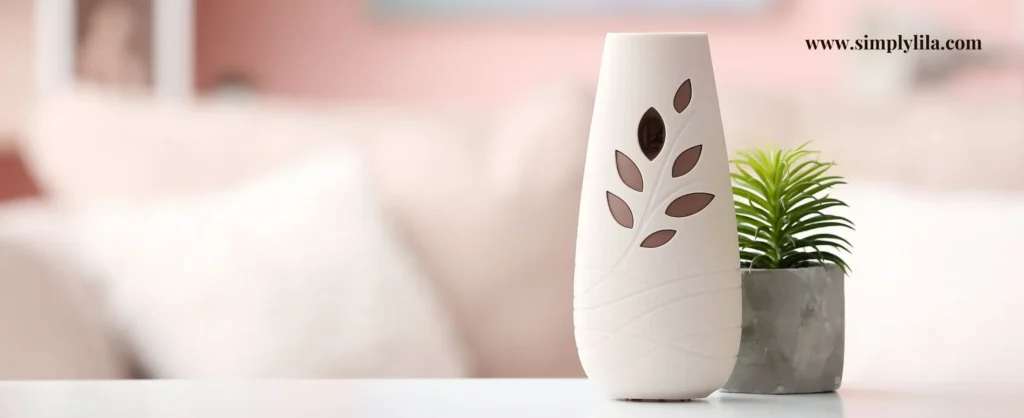 Essential oil diffuser with plant creating natural home fragrance