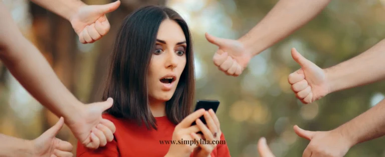 A visual representation of social media validation and the pressure of online approval.