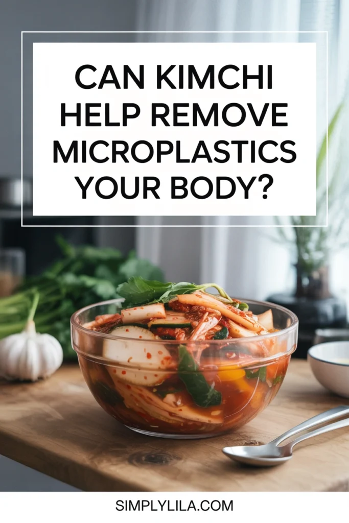 Kimchi bowl showcasing its potential to detox microplastics naturally
